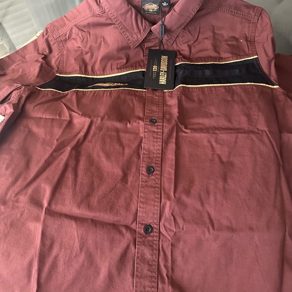 Harley-Davidson Maroon 120th Anniversary Shirt with tags - Picture 2 of 6